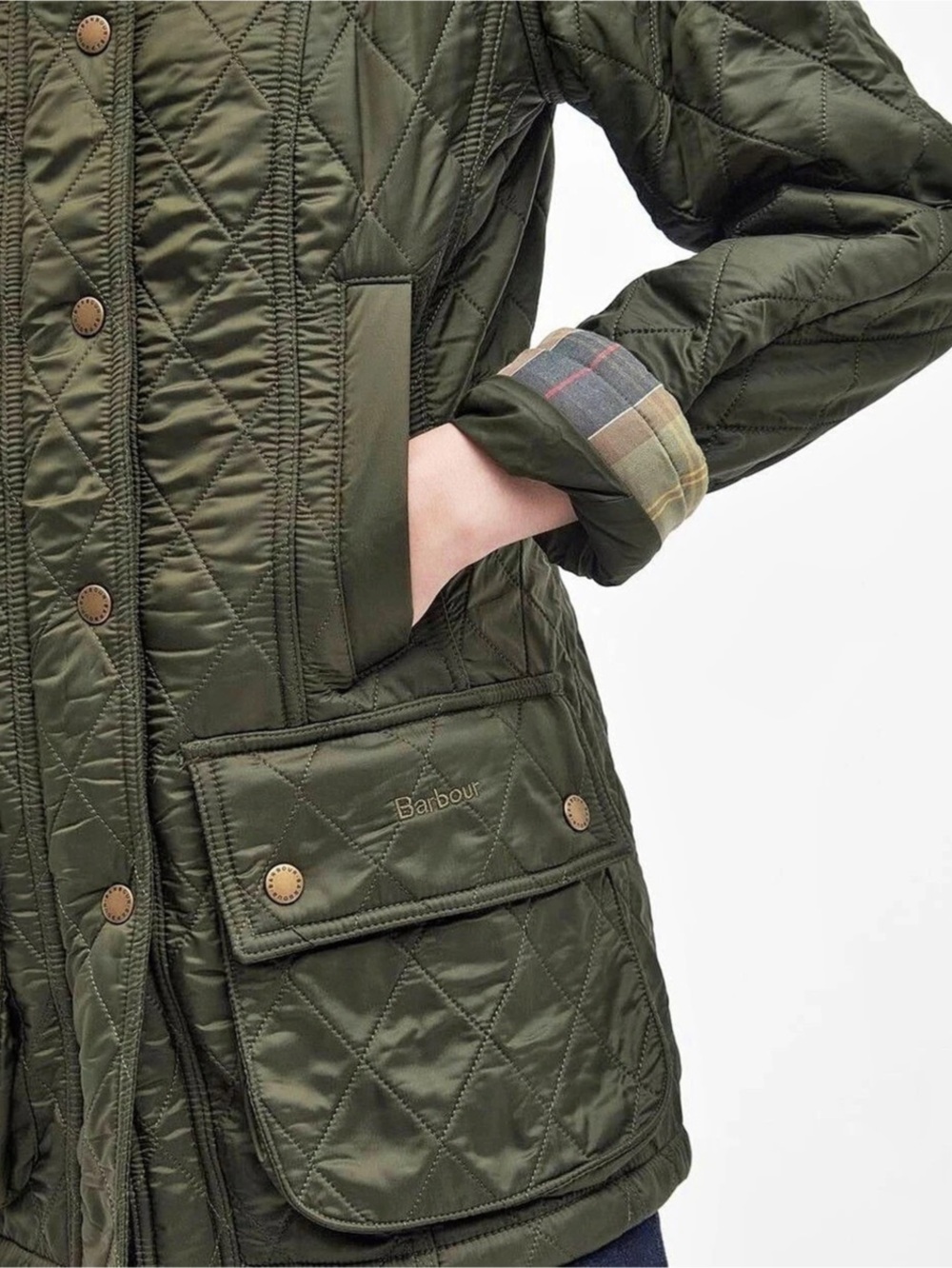 Barbour Beadnell Polarquilt Jacket Green - Picture 4 of 10